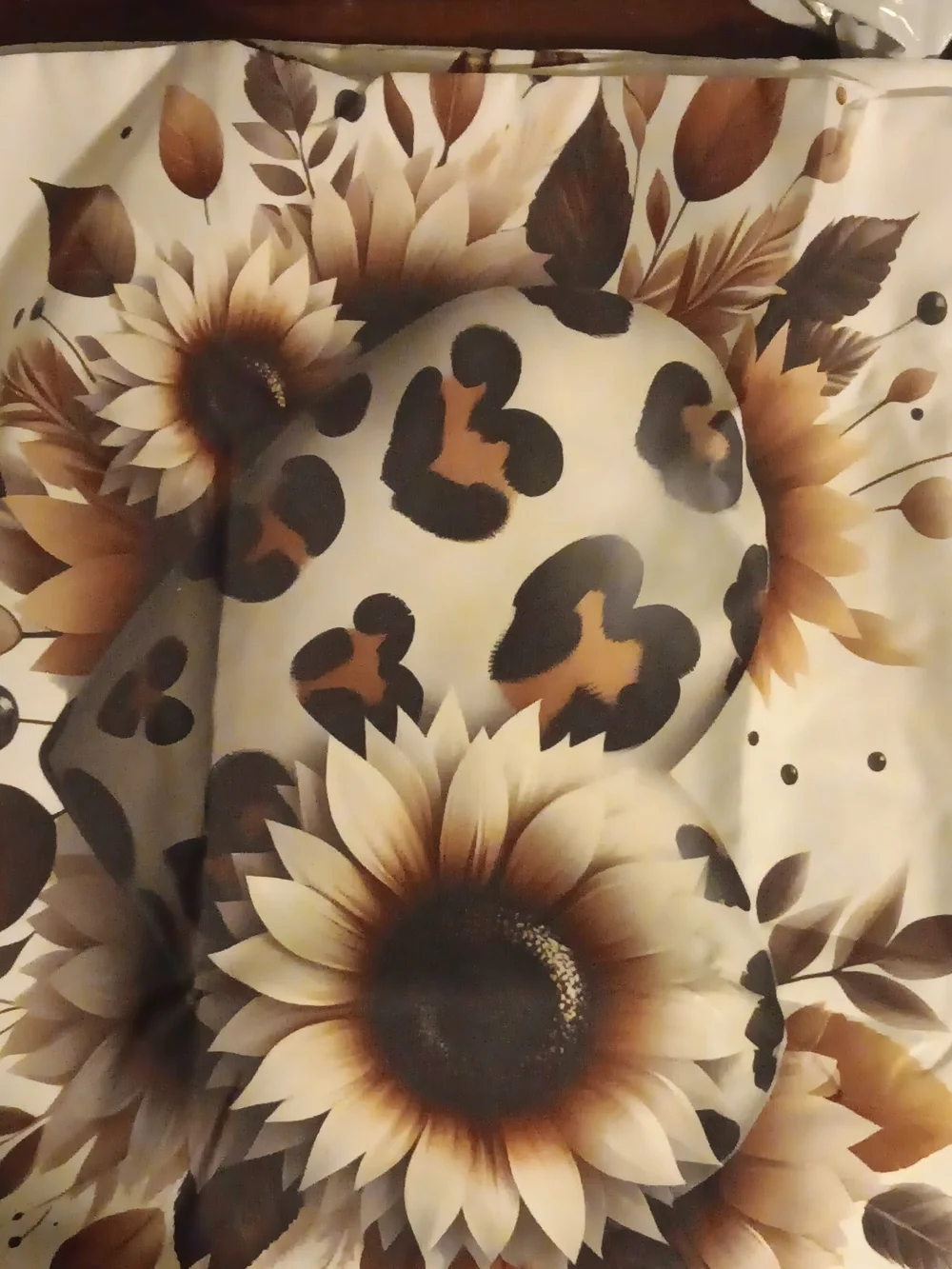 4 Sunflower & Leopard Heart Pillow Cases